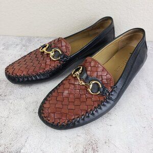 Robert Zur Peralta Moccasin Leather Black/Luggage Driving Loafer Shoes size 11M